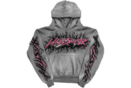 Grey Hellstar Future Flame Hoodie